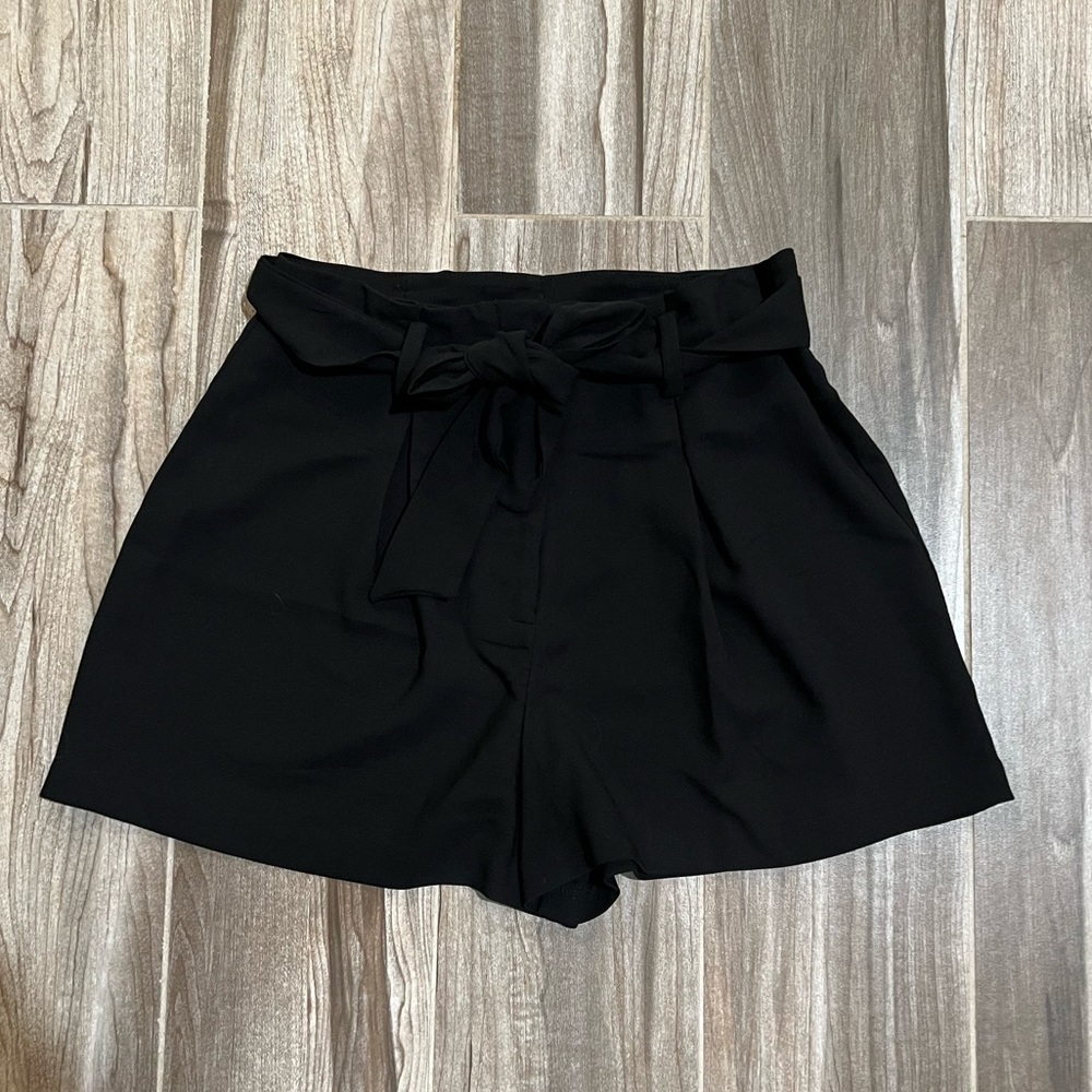 black shorts